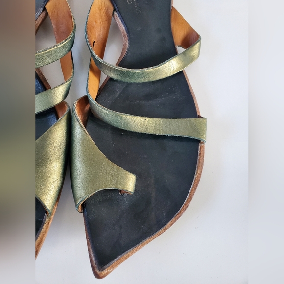 Cydwoq BAZAAR Handmade Leather Slide Toe Loop Sandals Size 41 US 10 - Picture 11 of 15